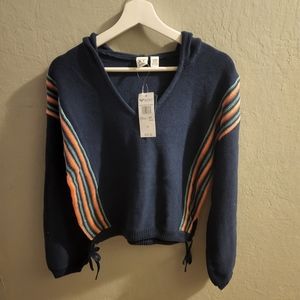 Roxy Beach Nostalgia Stripe Poncho Hoodie